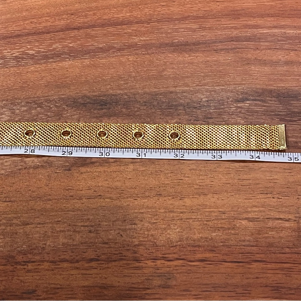 Vintage GUESS Gold-Tone Mesh Metal Belt Y2K Designer Chain Quiet Luxury Retro - Picture 11 of 13